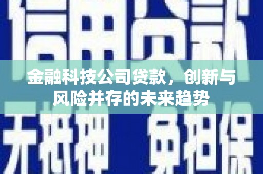 弋江金融科技公司贷款，创新与风险并存的未来趋势