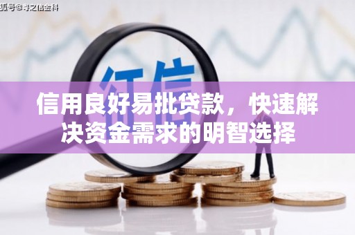 弋江信用良好易批贷款，快速解决资金需求的明智选择
