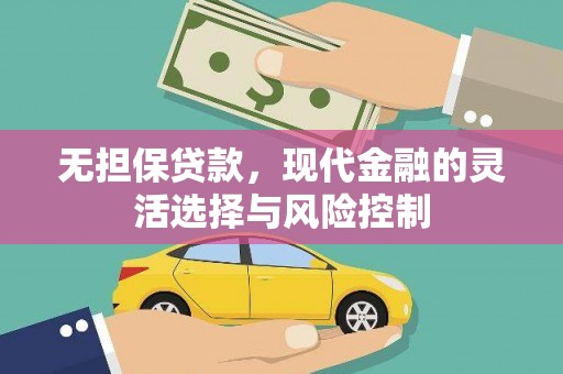弋江无担保贷款，现代金融的灵活选择与风险控制