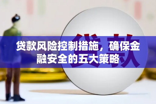 弋江贷款风险控制措施，确保金融安全的五大策略