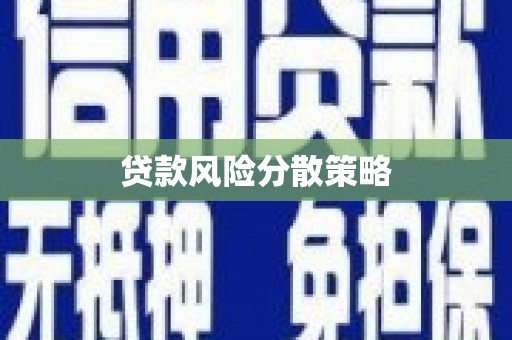 弋江贷款风险分散策略